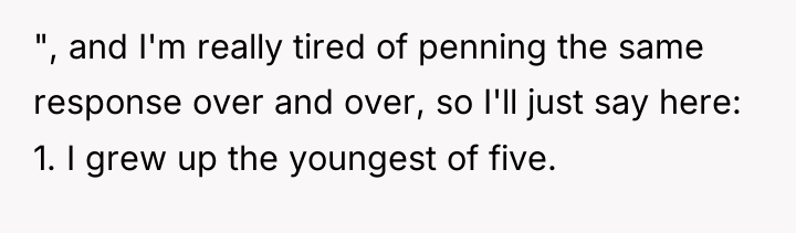 ", and I'm really tired of penning the same response...