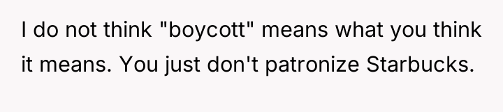 I do not think "boycott" means what you think it...