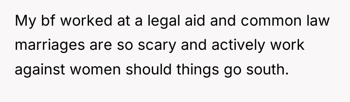 My bf worked at a legal aid and common law...