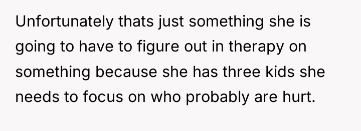 Unfortunately thats just something she is going to have to...