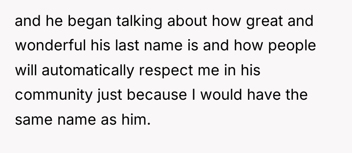 and he began talking about how great and wonderful his...