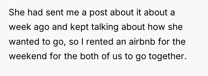 She had sent me a post about it about a...