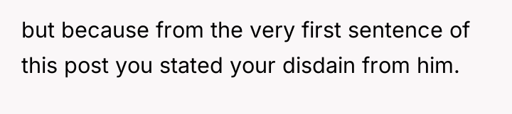 but because from the very first sentence of this post...