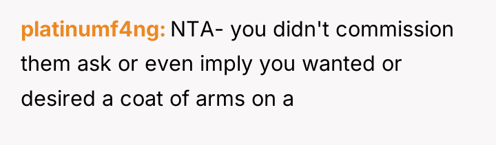 platinumf4ng NTA- you didn't commission them ask or even imply...