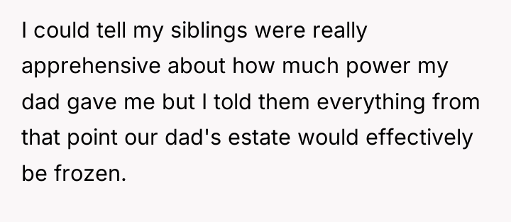 I could tell my siblings were really apprehensive about how...