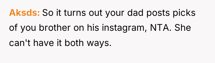 Aksds So it turns out your dad posts picks of...
