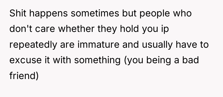 Shit happens sometimes but people who don't care whether they...