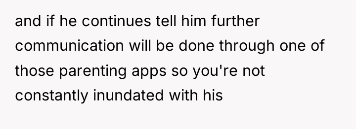 and if he continues tell him further communication will be...