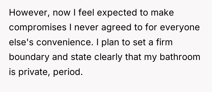 However, now I feel expected to make compromises I never...