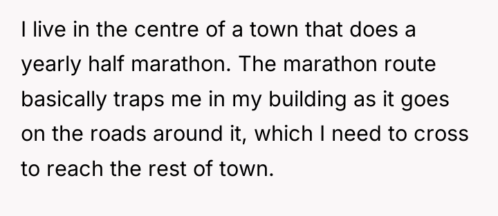 I live in the centre of a town that does...
