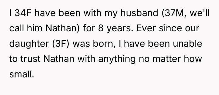 I 34F have been with my husband (37M, we'll call...