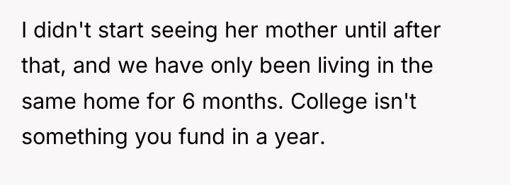 I didn't start seeing her mother until after that, and...