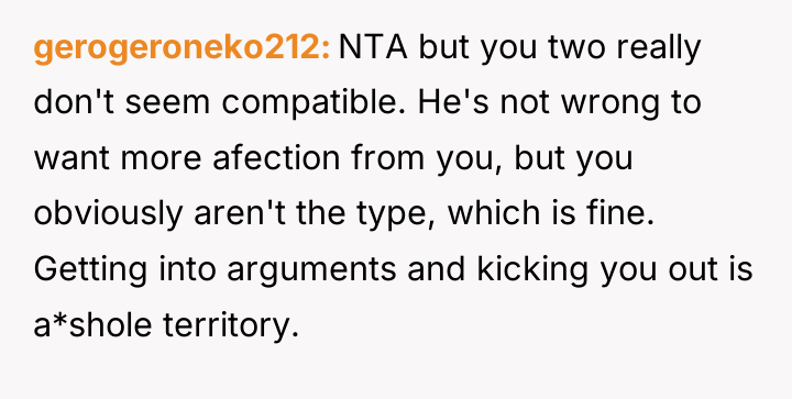 gerogeroneko212 NTA but you two really don't seem compatible. He's...
