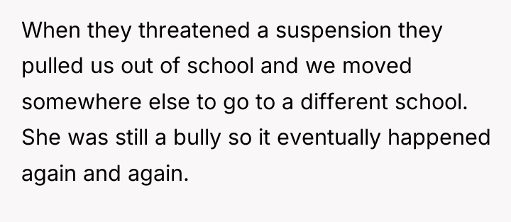 When they threatened a suspension they pulled us out of...