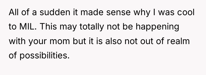All of a sudden it made sense why I was...
