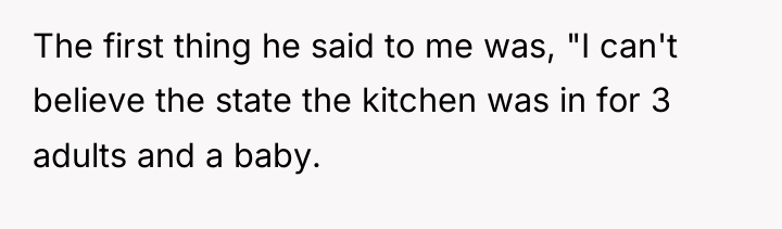 The first thing he said to me was, "I can't...