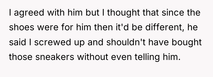 I agreed with him but I thought that since the...