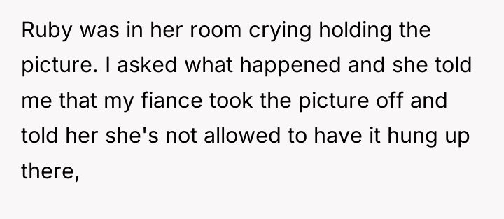 Ruby was in her room crying holding the picture. I...