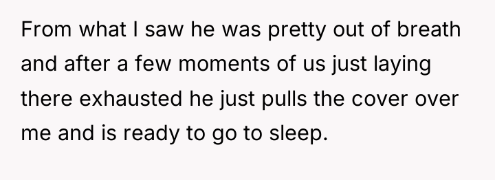 From what I saw he was pretty out of breath...