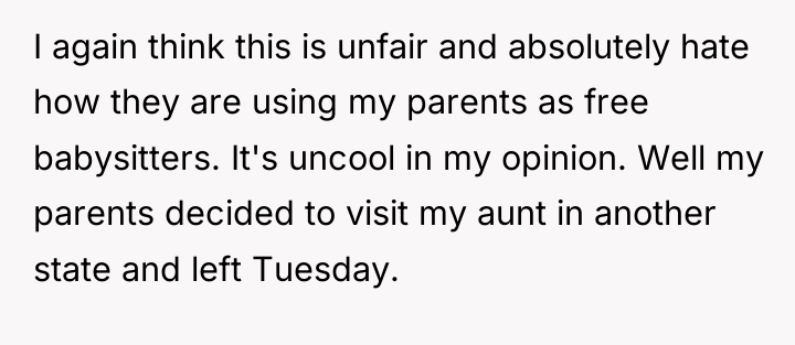 I again think this is unfair and absolutely hate how...