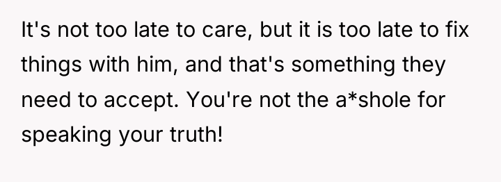 It's not too late to care, but it is too...