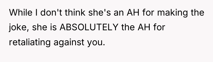 While I don't think she's an AH for making the...
