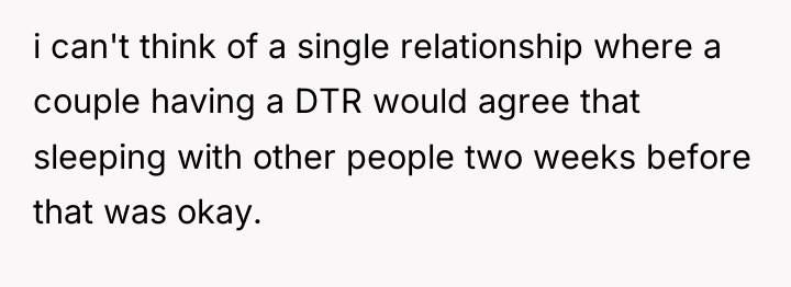 i can't think of a single relationship where a couple...