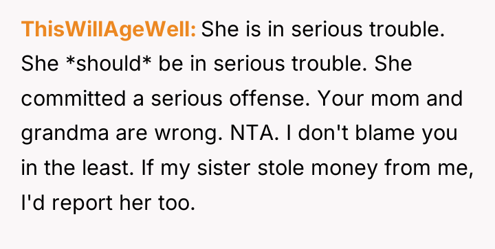 ThisWillAgeWell She is in serious trouble. She *should* be in...