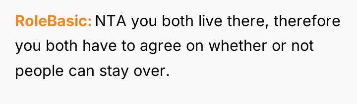 RoleBasic NTA you both live there, therefore you both have...