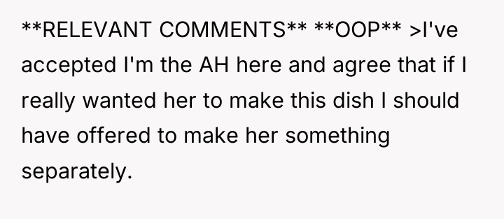 **RELEVANT COMMENTS** **OOP** >I've accepted I'm the AH here and...