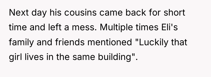 Next day his cousins came back for short time and...