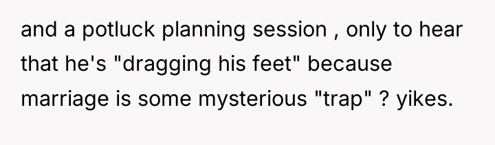 and a potluck planning session , only to hear that...