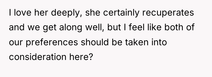 I love her deeply, she certainly recuperates and we get...
