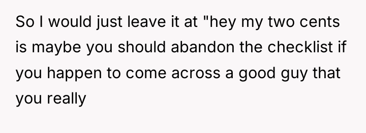 So I would just leave it at "hey my two...