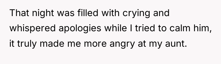 That night was filled with crying and whispered apologies while...