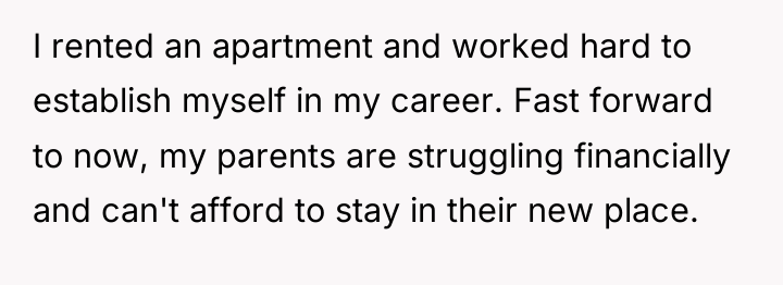 I rented an apartment and worked hard to establish myself...