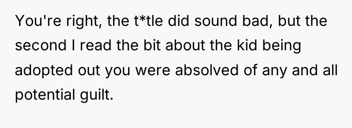 You're right, the t*tle did sound bad, but the second...