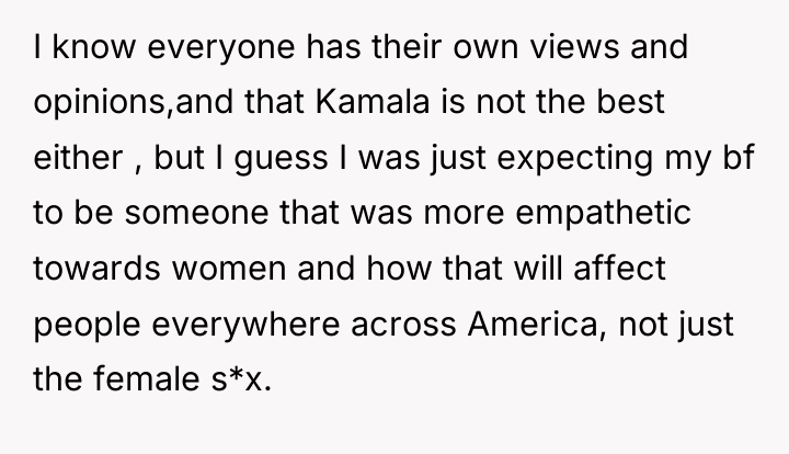 I know everyone has their own views and opinions,and that...