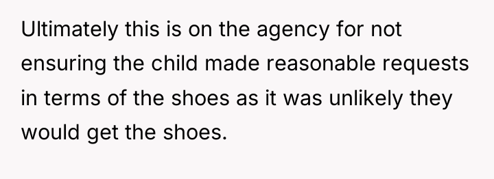 Ultimately this is on the agency for not ensuring the...