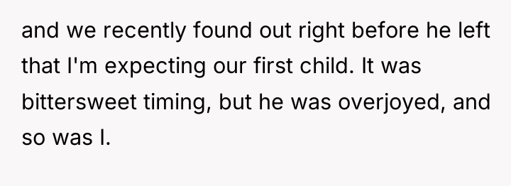 and we recently found out right before he left that...
