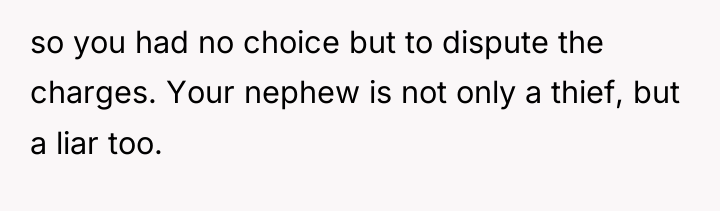 so you had no choice but to dispute the charges....