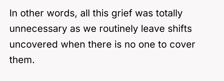 In other words, all this grief was totally unnecessary as...