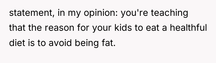 statement, in my opinion: you're teaching that the reason for...