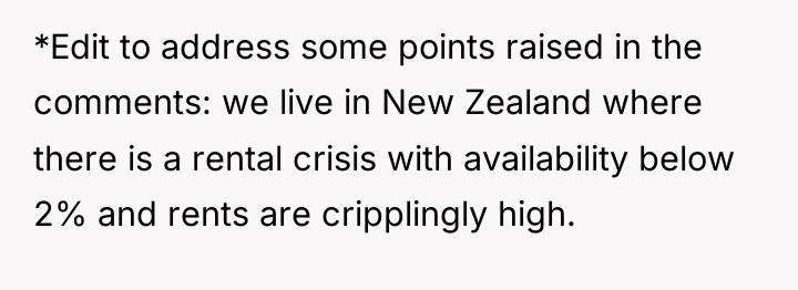 *Edit to address some points raised in the comments: we...