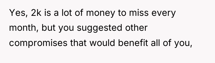 Yes, 2k is a lot of money to miss every...