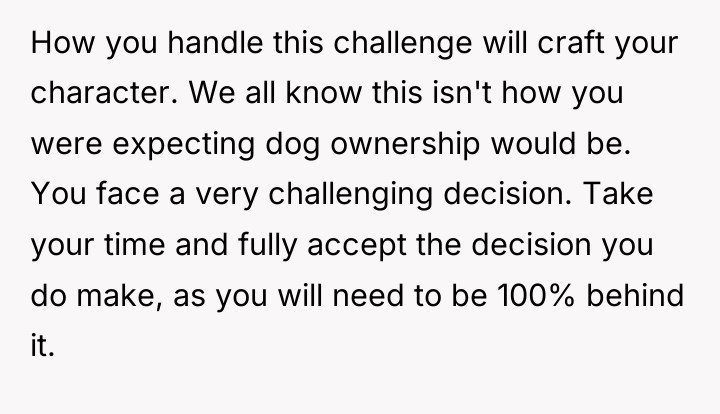 How you handle this challenge will craft your character. We...