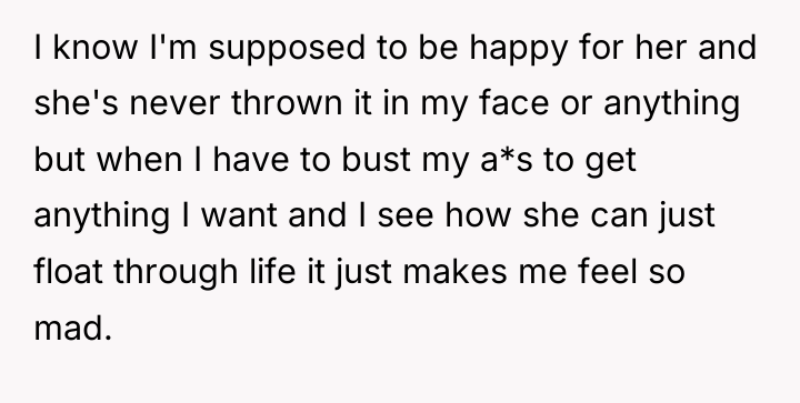 I know I'm supposed to be happy for her and...
