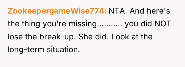 ZookeepergameWise774 NTA. And here's the thing you're missing........... you did...