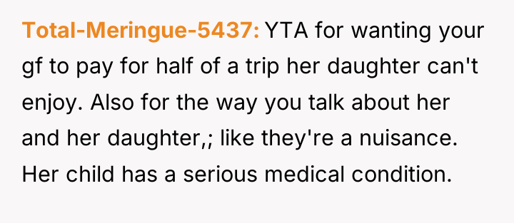 Total-Meringue-5437 YTA for wanting your gf to pay for half...