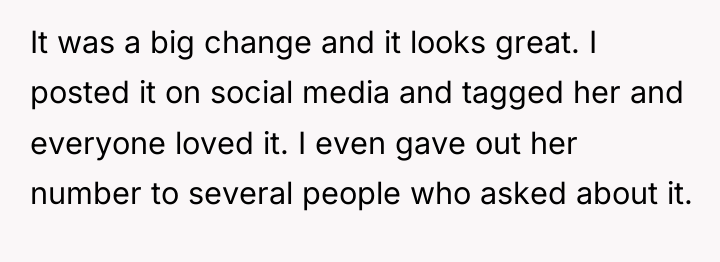 It was a big change and it looks great. I...